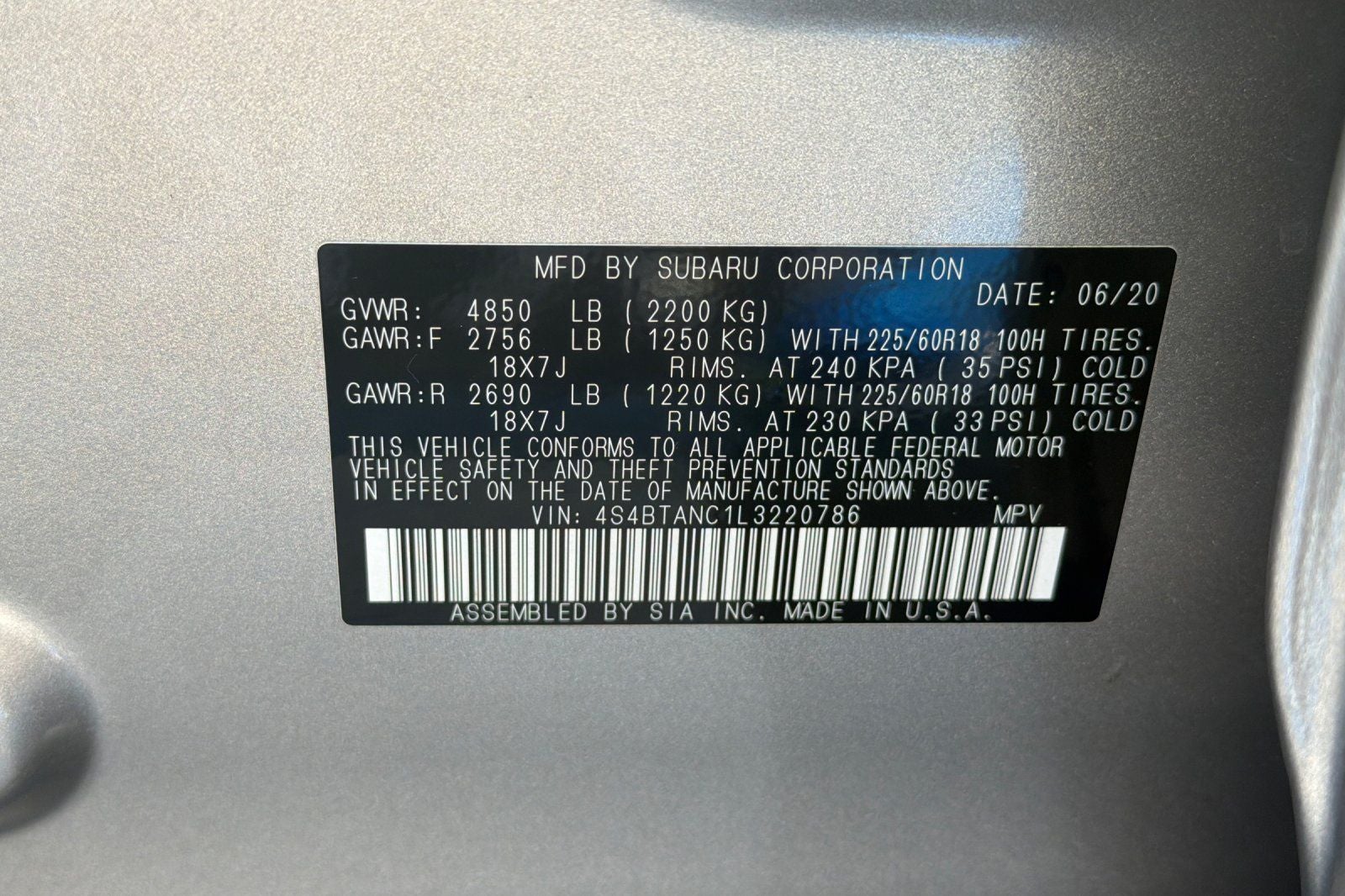 2020 Subaru Outback Limited Limited