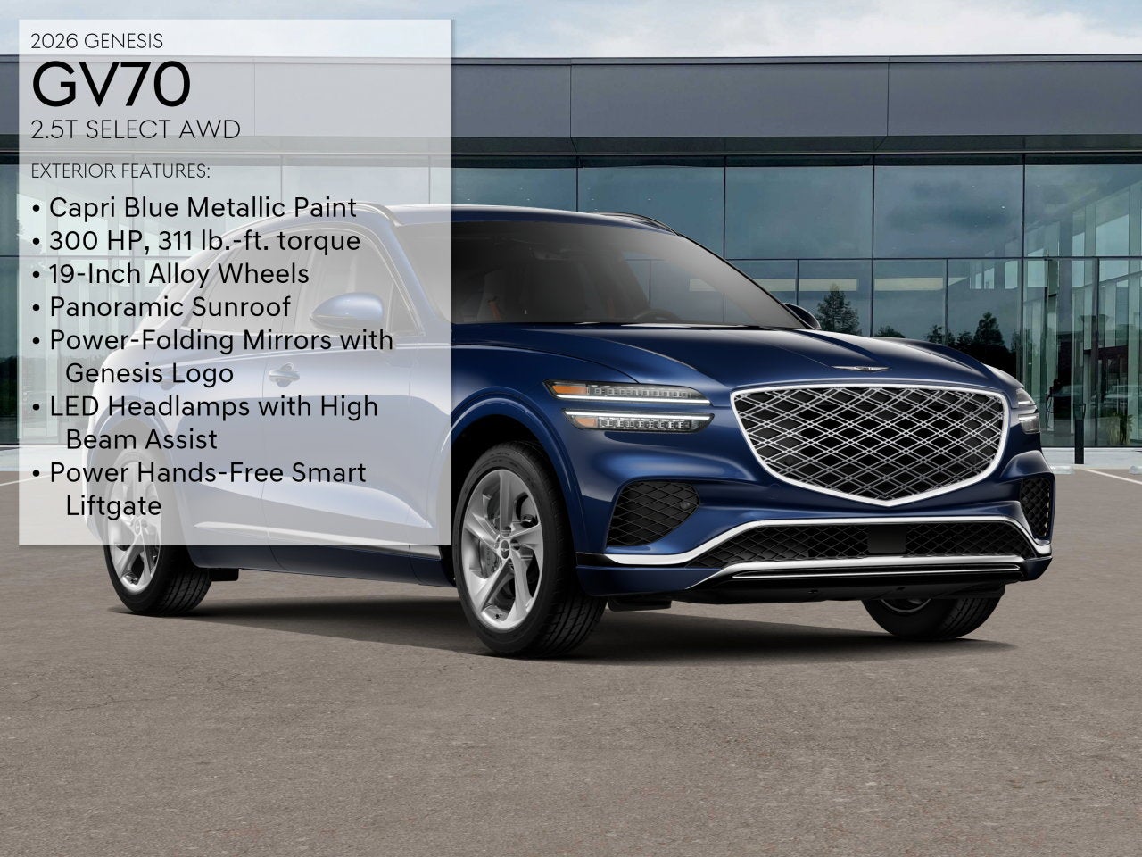 2026 Genesis GV70 2.5T SELECT
