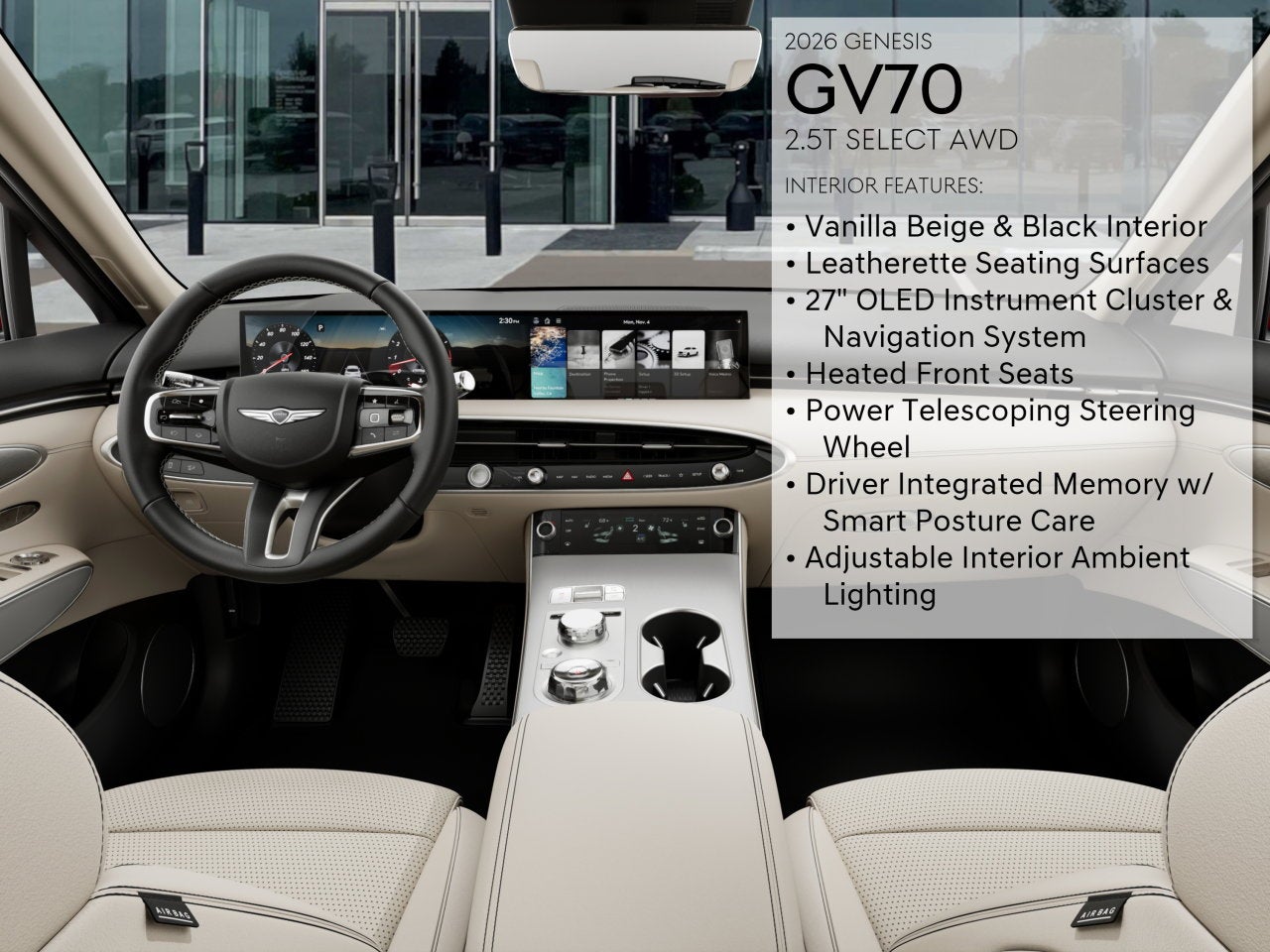 2026 Genesis GV70 2.5T SELECT