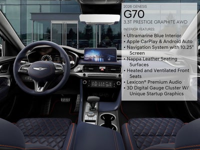 2026 Genesis G70 3.3T PRESTIGE GRAPHITE