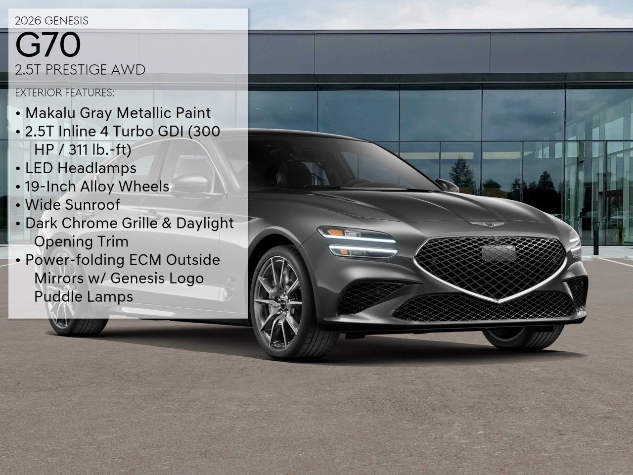 2026 Genesis G70 2.5T PRESTIGE