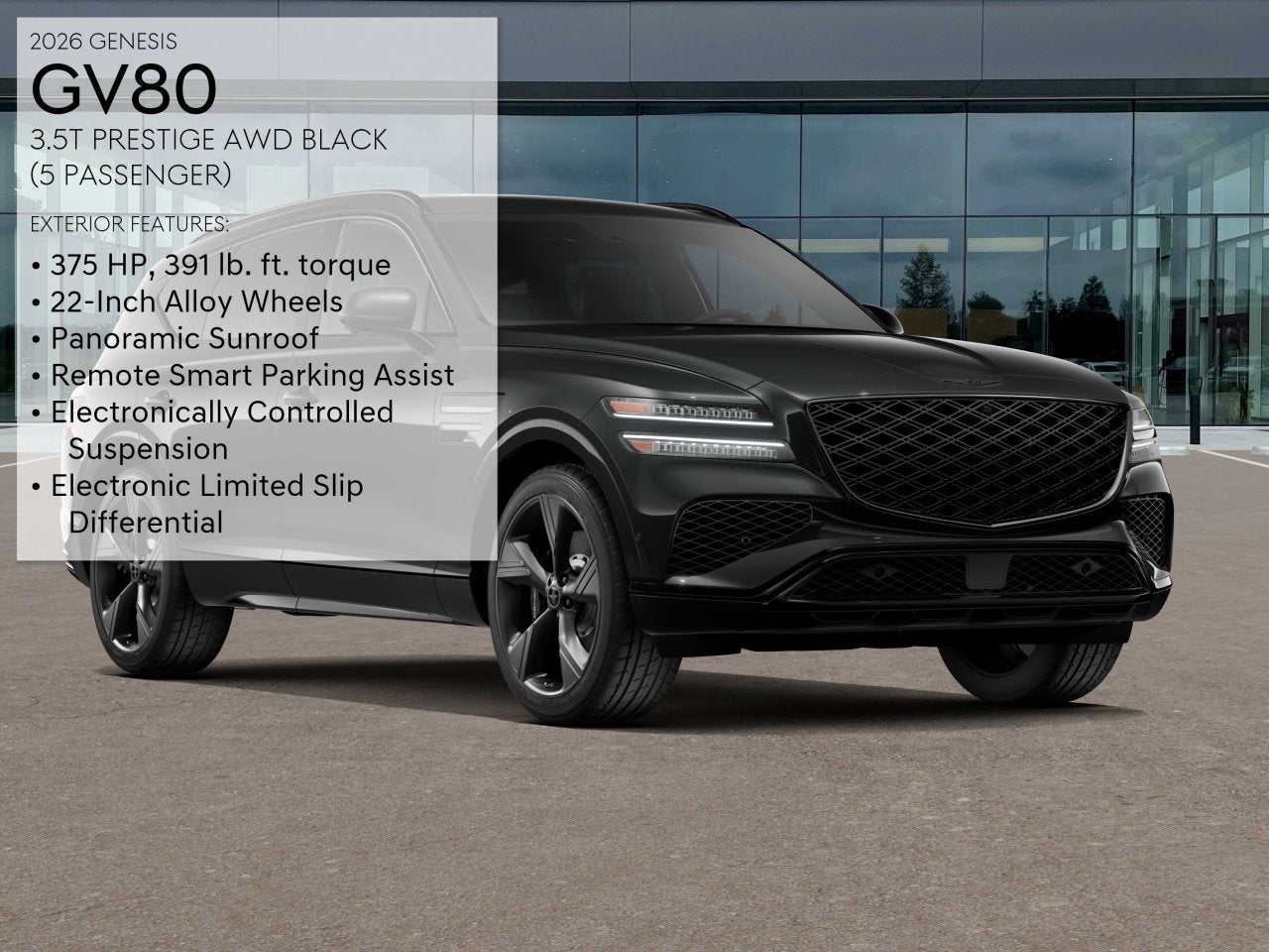 2026 Genesis GV80 2.5T PRESTIGE BLACK