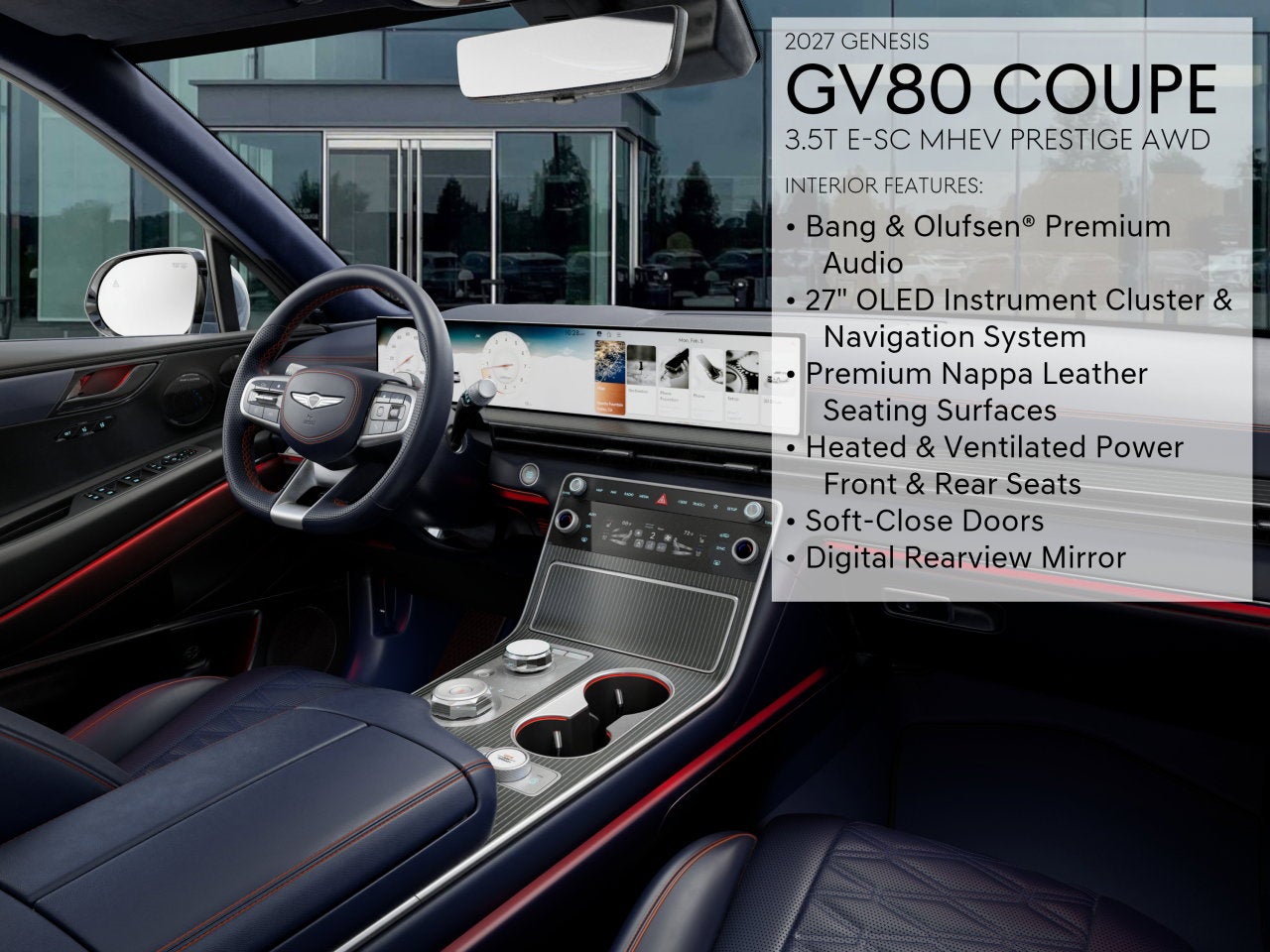 2027 Genesis GV80 Coupe 3.5T E-SC MHEV PRESTIGE
