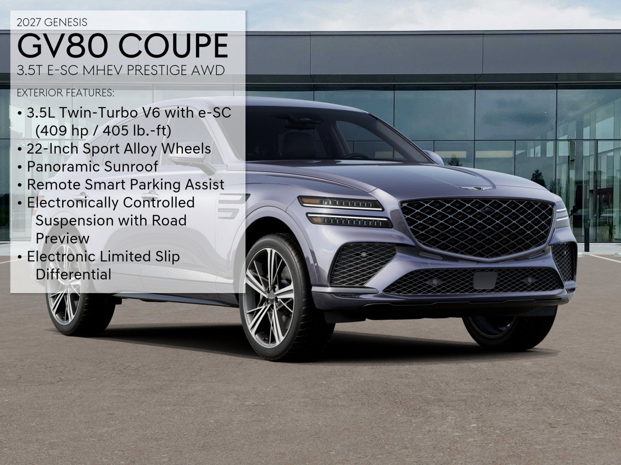 2027 Genesis GV80 Coupe 3.5T E-SC MHEV PRESTIGE