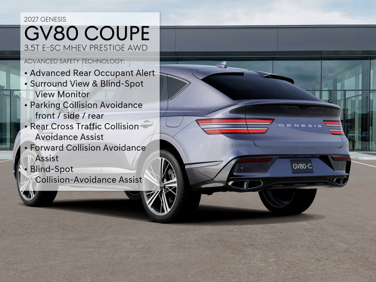 2027 Genesis GV80 Coupe 3.5T E-SC MHEV PRESTIGE