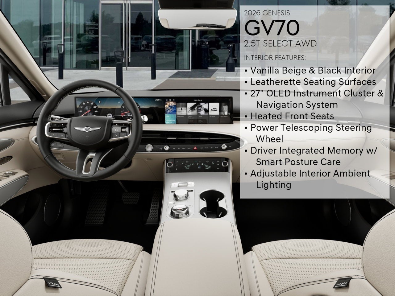 2026 Genesis GV70 2.5T SELECT