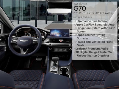 2026 Genesis G70 3.3T PRESTIGE GRAPHITE