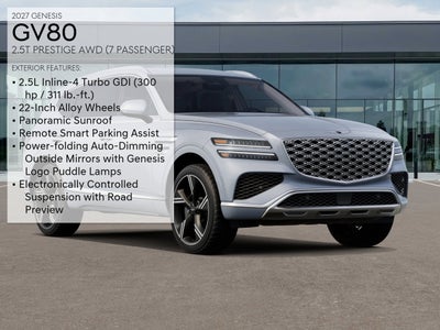 2027 Genesis GV80 2.5T PRESTIGE