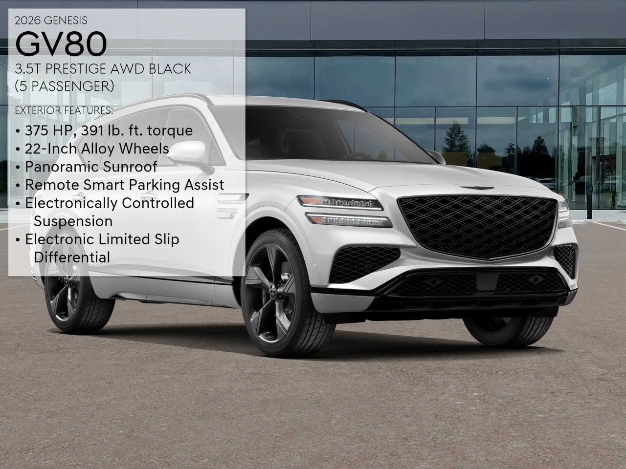 2026 Genesis GV80 3.5T PRESTIGE BLACK