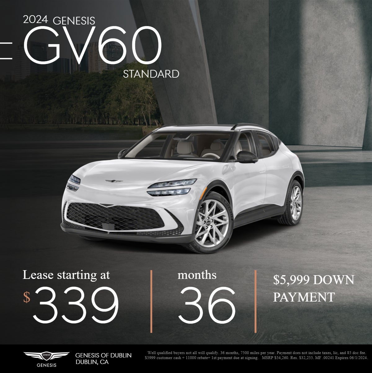 Lease a GV60 for $339 per month